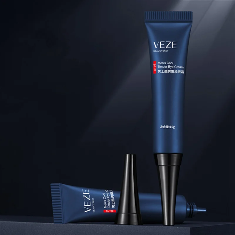 

T83C-4X VEZE 15G Eye Gel For Men Cool Tender Sodium Hyaluronate Eye Cream Fine Lines Improve Dark Circles Remove For Men