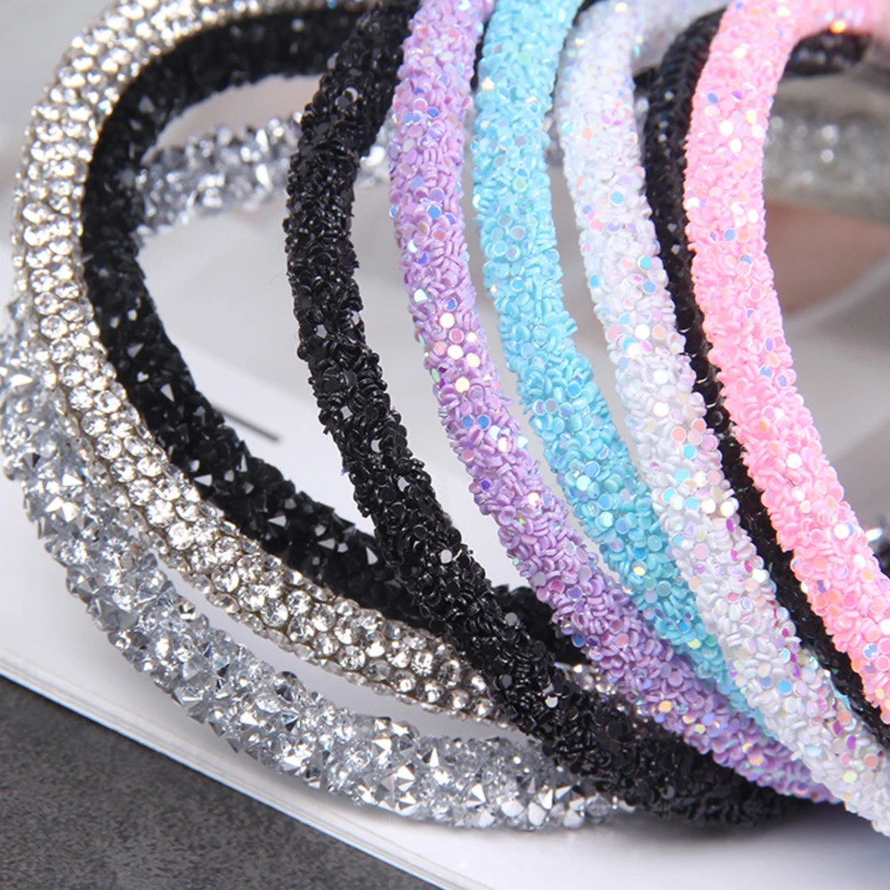 2 Meters 5/6mm Candy Colors Shiny Leatherette Braided PU Leather Strap Finding Rope DIY Necklace Bracelet Hairclip Making