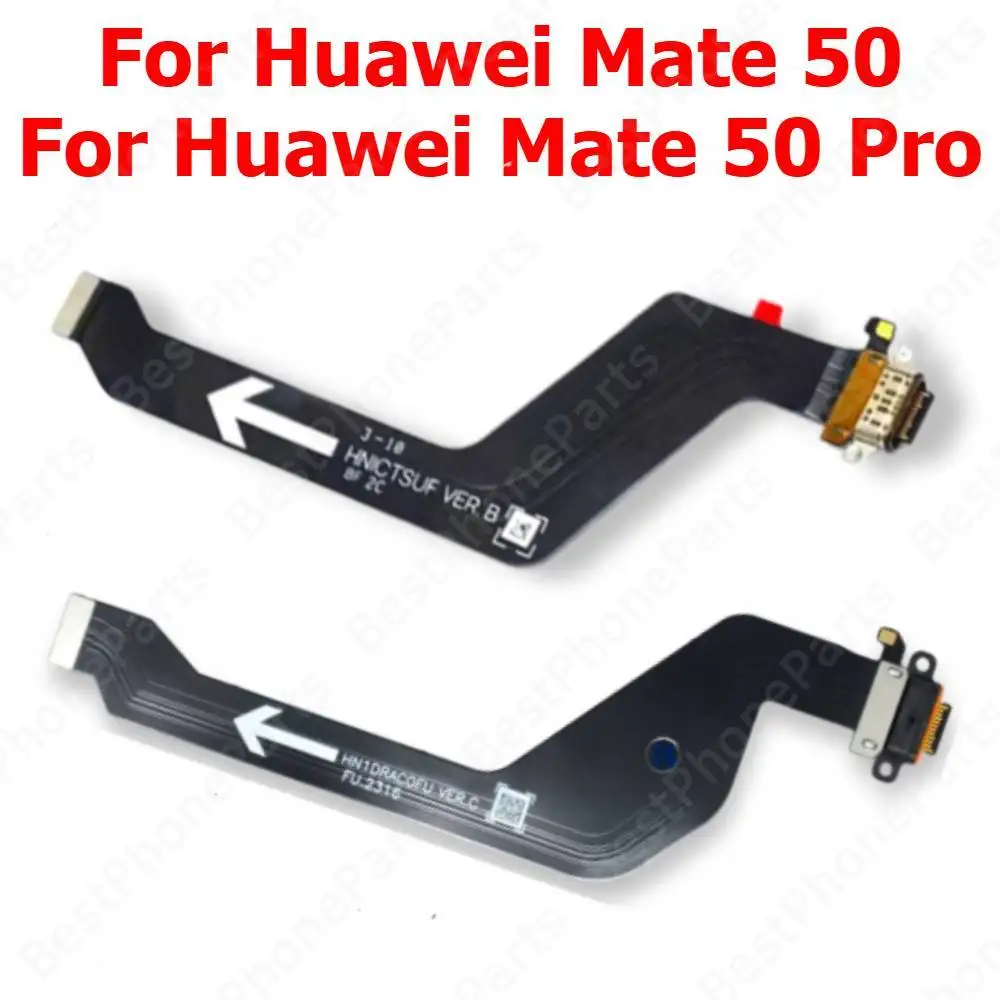 

Charging Port For Huawei Mate 50 Pro Mate50 50Pro Charge Board Usb Connector Plate Pcb Dock Flex Cable Mobile Phone Parts