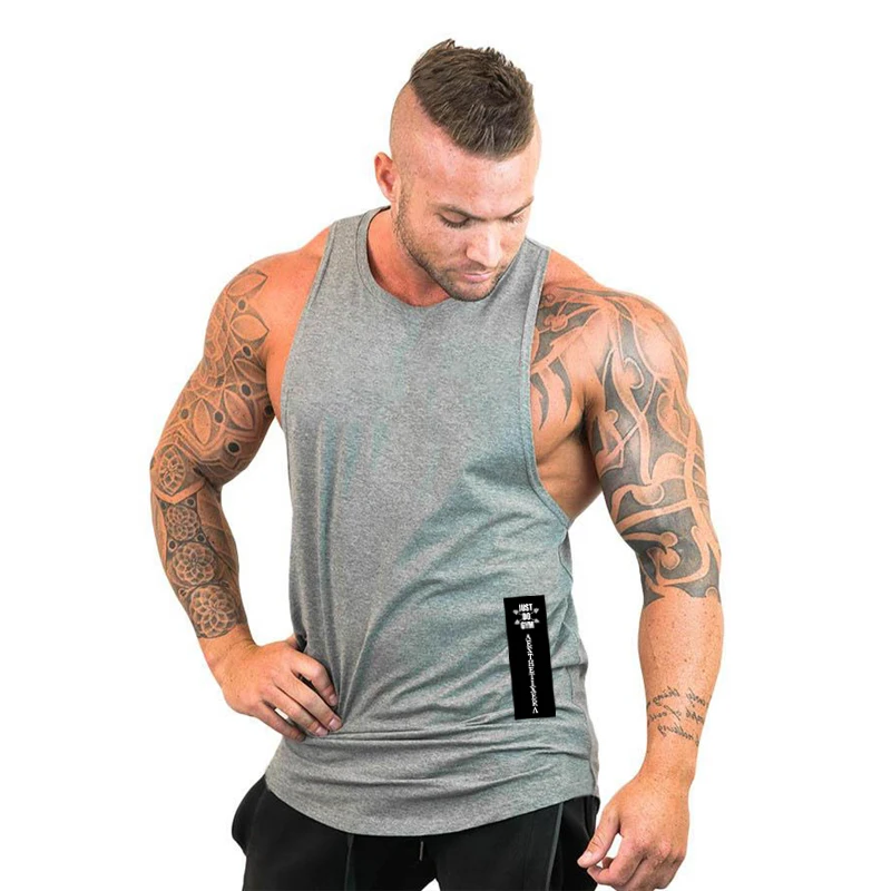 

Mens Running Tank Tops Bodybuilding Sleeveless Shirts Gym Workout Singlets Summer Fitness Clothing Cotton Breathable Loose Tops