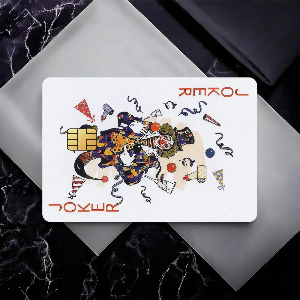 Retro Joker Credit Card Debit Card Waterproof Sticker Bank Bus Card Protective Film Sticker