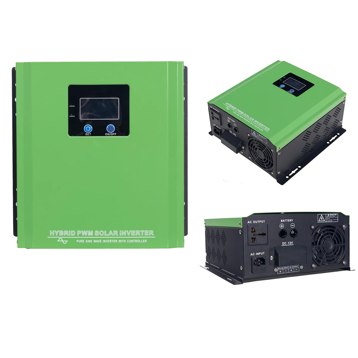 Low Frequency 12v Pure Sine Wave 1500VA 1000W 3000w 5000w With Built In Battery Charger Hybrid Power Inverter