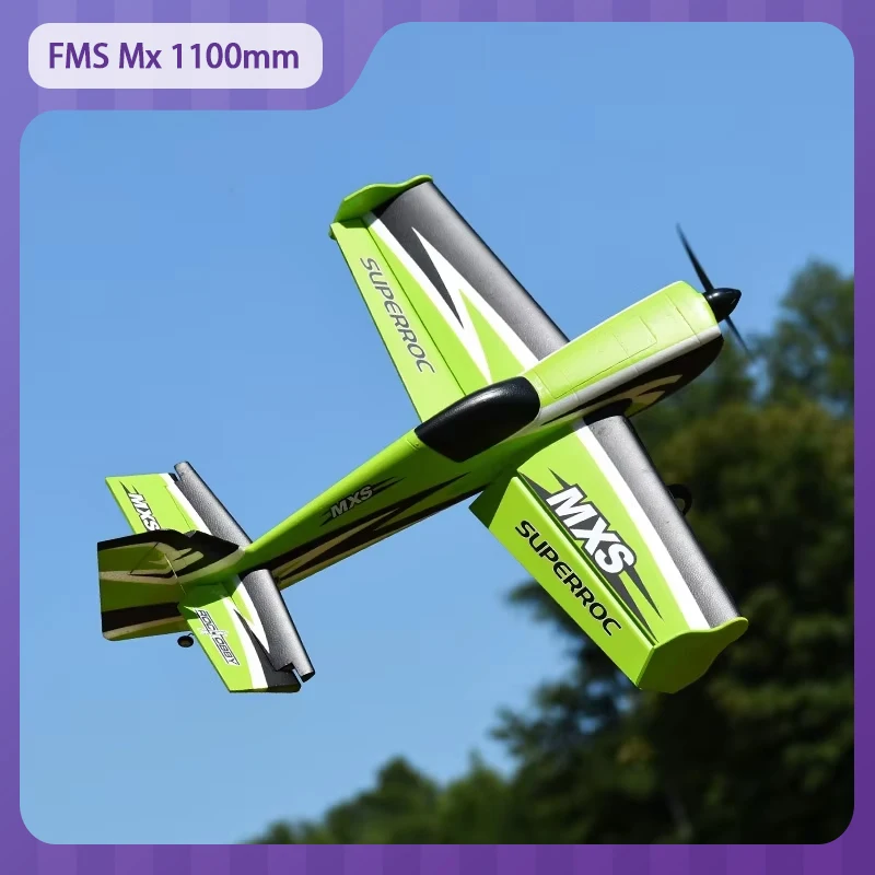 

FMS Mx 1100mm V2 Rc Plane Upgraded Pnp Stunt 3d Training Machine Electric Model Plane Brushless Motor Toy Holiday Gift