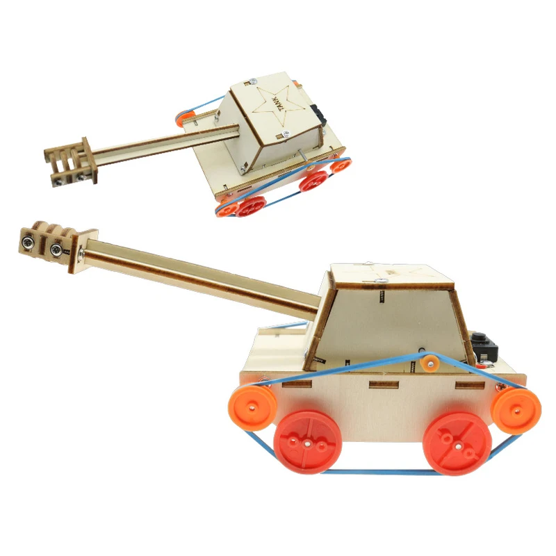 DIY электрический танк, деревянная головоломка, модель для детей, ученик начальной школы, наука, обучение физике, развивающие игрушки для детей, игрушки G301
