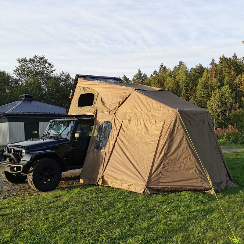 Factory Hot Selling 4X4 Off Road S Plastic Side Open Style Hard Car Roof Top Camping Trailer Tent
