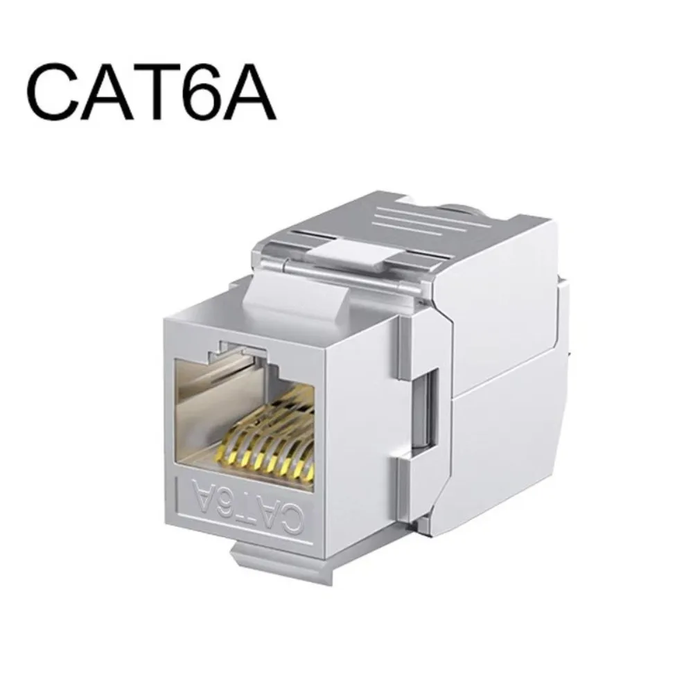 Zinc Alloy RJ45 Jack Module Shielded Easy Termination Module Jack Backward Compatible Tool Less Shielded Jack Ethernet Wiring