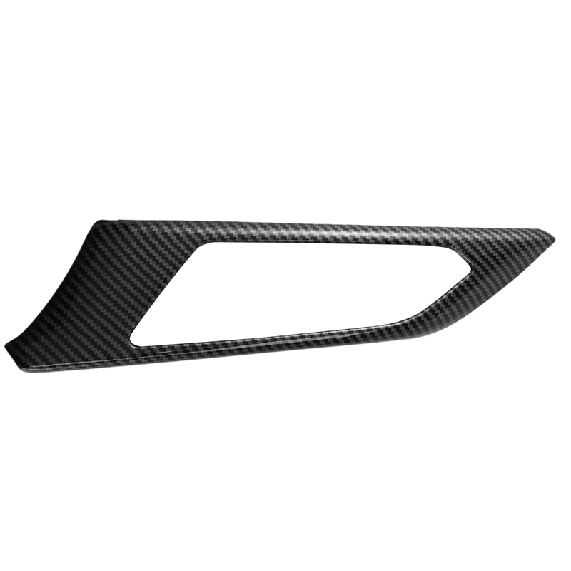 Carbon Look Interior Door Handle Cover Trim Strip Inner Door Bowl Handle Panel For Polo Plus 2019 2020 Car Styling