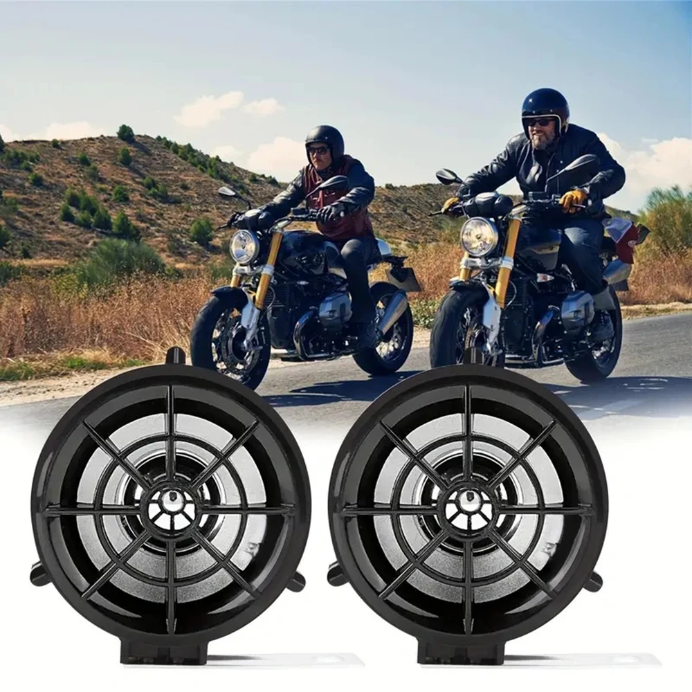 

New 2X Portable Motorcycle Speaker Universal Dual-Channel Waterproof Round Loud Horn Suitable, for Scooter Off-Road Vehicle ATV
