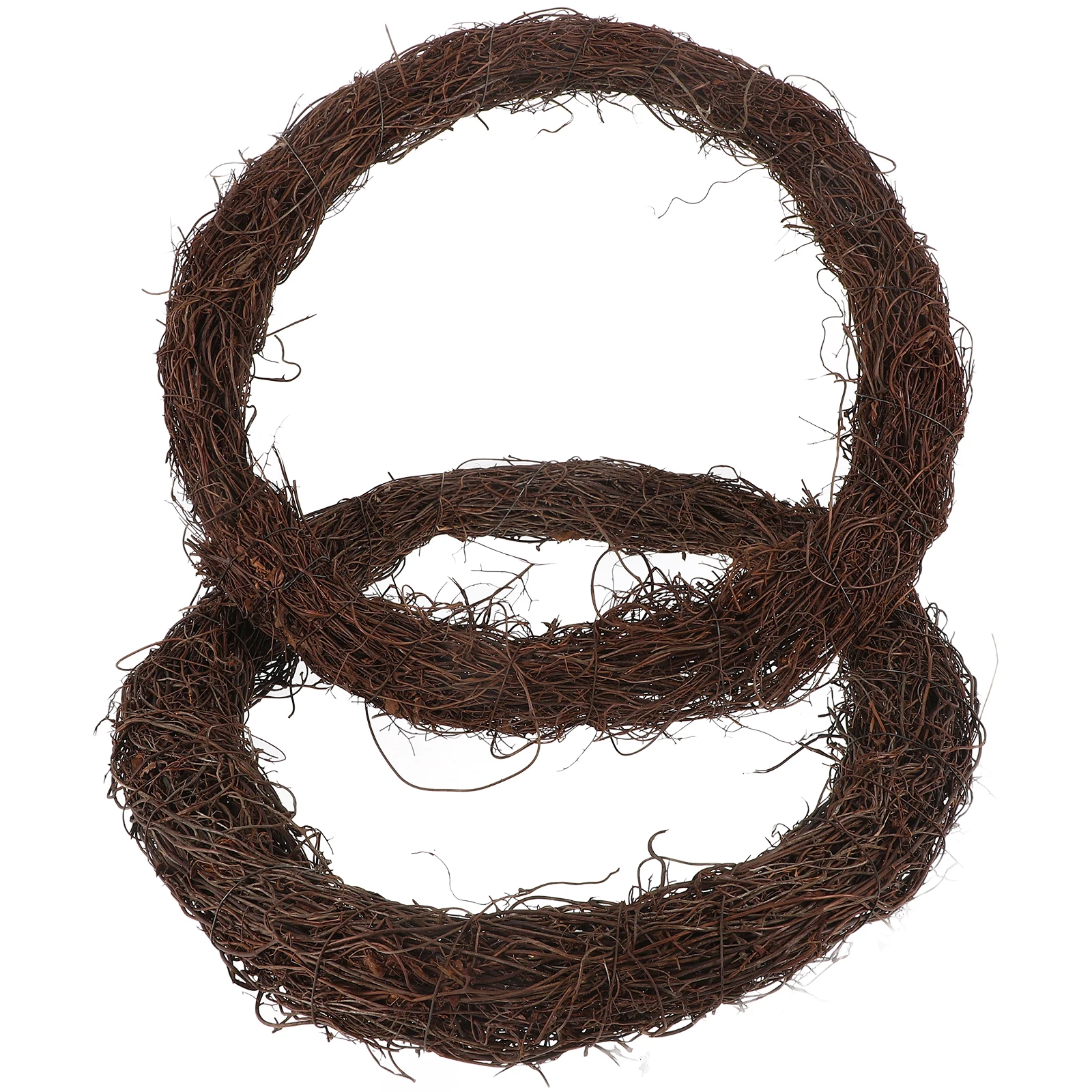 

2pcs 35Cm Christmas Wreath Natural Grapevine Rattan Branch Diy Craft Hoop For Holiday Wedding Door Decor Party Hanging Ornament
