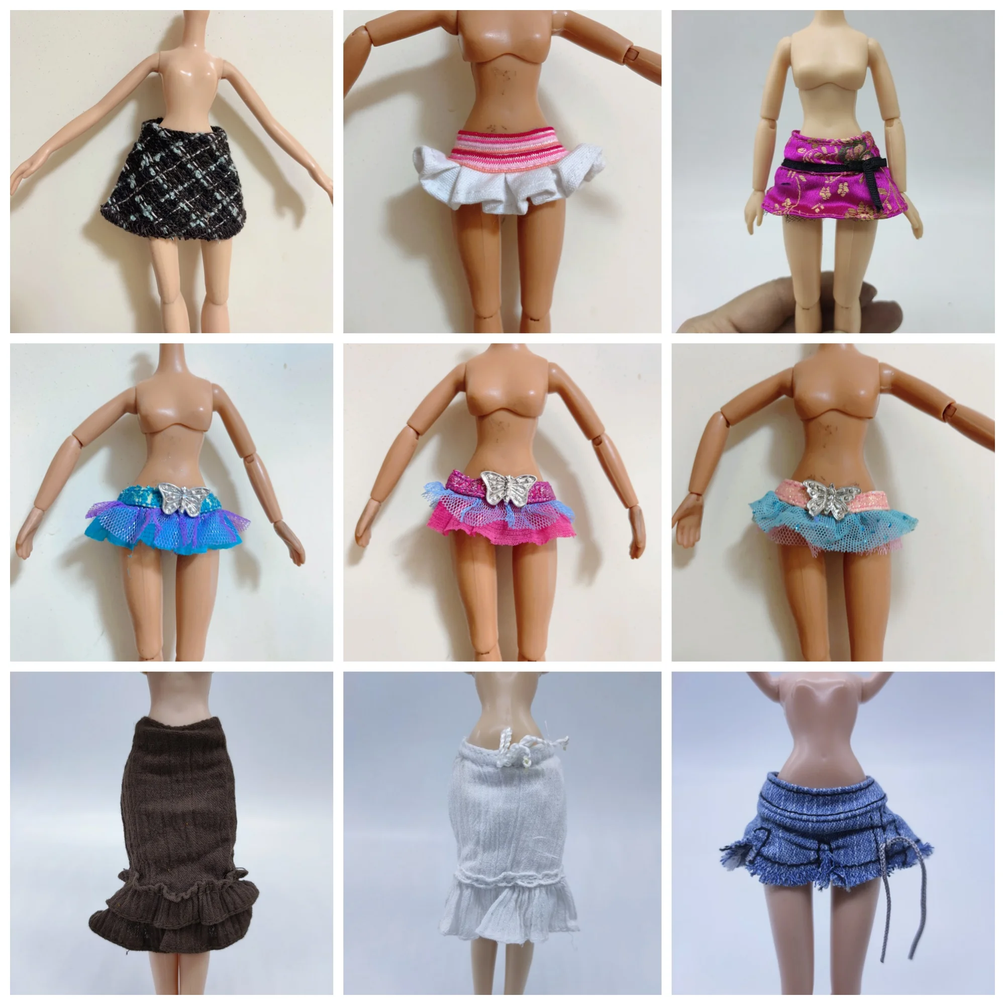 many kinds of clothes skirt for 30cm doll fashion cool doll licca doll high school