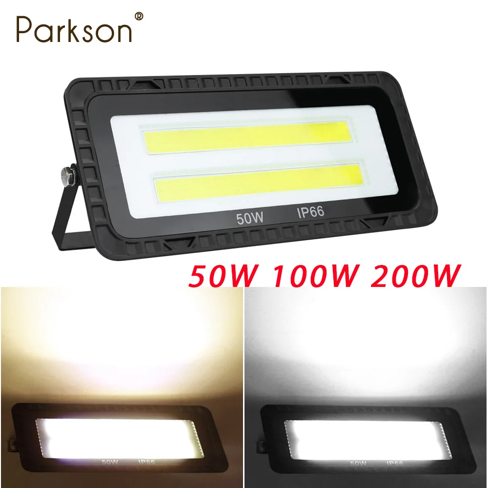 LED Flood Light AC220V 50W 100W 200W High Brightness IP66 Waterproof Lamps Outdoor Projector Light Spotlight Wall FloodLight