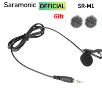 Saramonic SR-M1 3.5mm TRS Clip-on Condenser Lavalier Lapel Microphone for Blink500 Pro Wireless Microphone DSLR Cameras Youtube