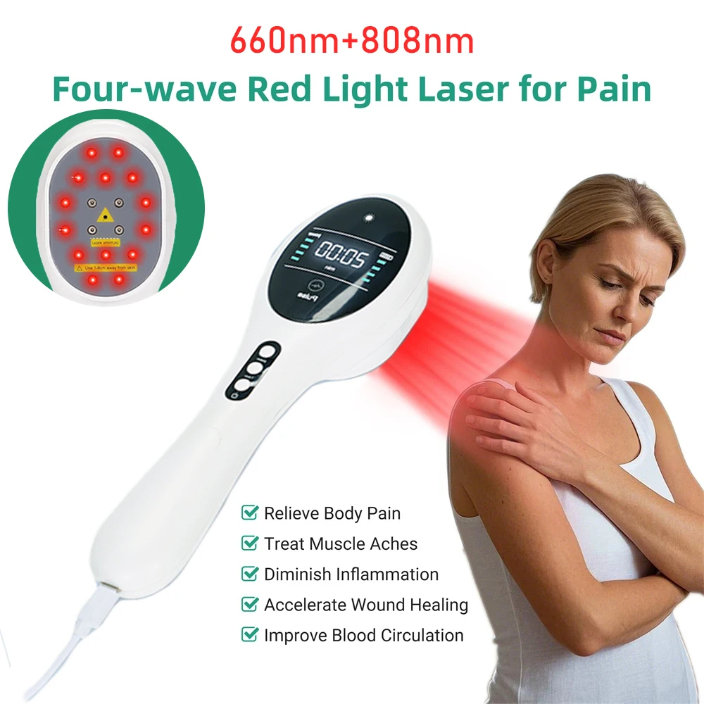 

NEW 650nm 808nm Low Level Laser Red Light Therapy Device Cold Laser Arthritis Physical Therapy Equipment Pain Relief Health Care