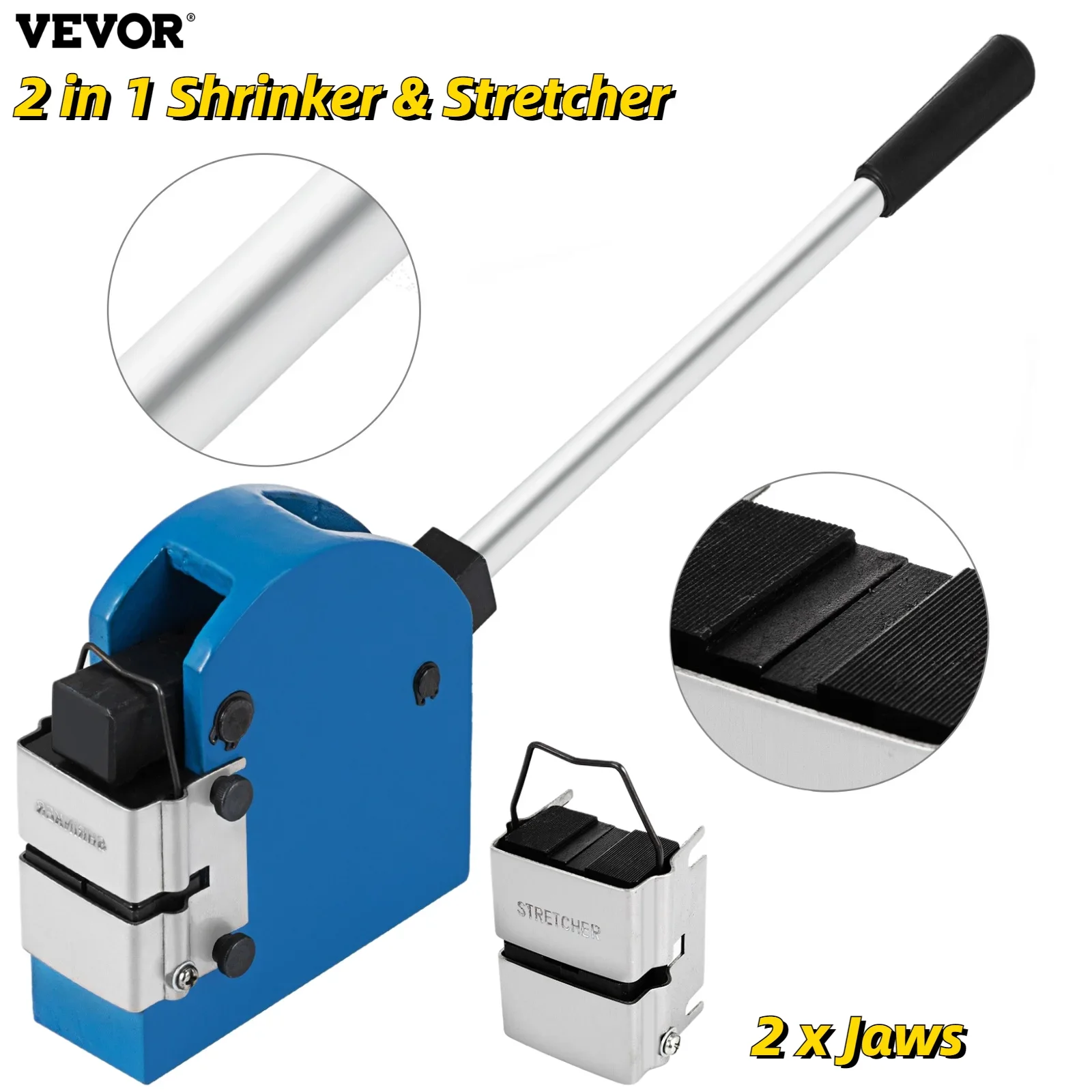 VEVOR 2-in-1 Sheet Metal Shrinker and Stretcher Set Sheet Metal Bender Solid Construction Manual Expansion Machine