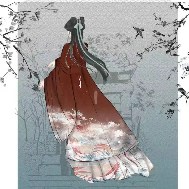 Drago cinese Phoenix Hanfu Dress uomo donna Weijin periodo stampa Costume nicchia moda coppie Cosplay carnevale vestiti regalo