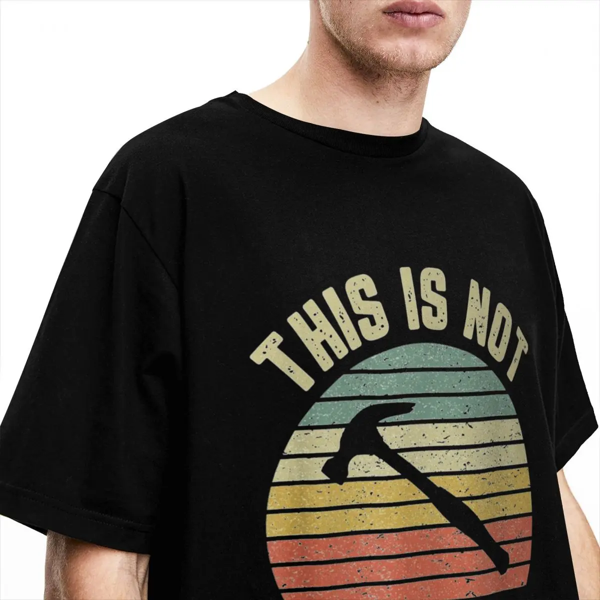 Streetwear T-Shirt Hammer This Is Not A Drill Cotton T-Shirts Hip Hop Tshirt for Men's Beach Y2K Casual Short Sleeve Clothes