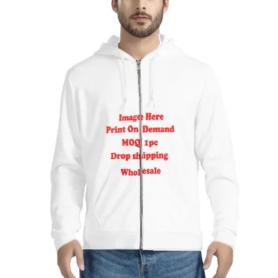 Printed Hoodies Loose Long Sleeve Tops 3D Print Sweatshirts Blank Full Zip Up Hoodie Custom Personalized Football Team Hoodie