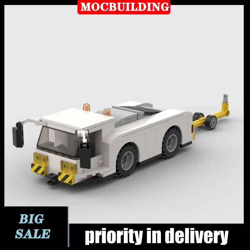 MOC City Trailer Model Building Block Assembly Airport Vehicle Boy Toy Birthday Gift