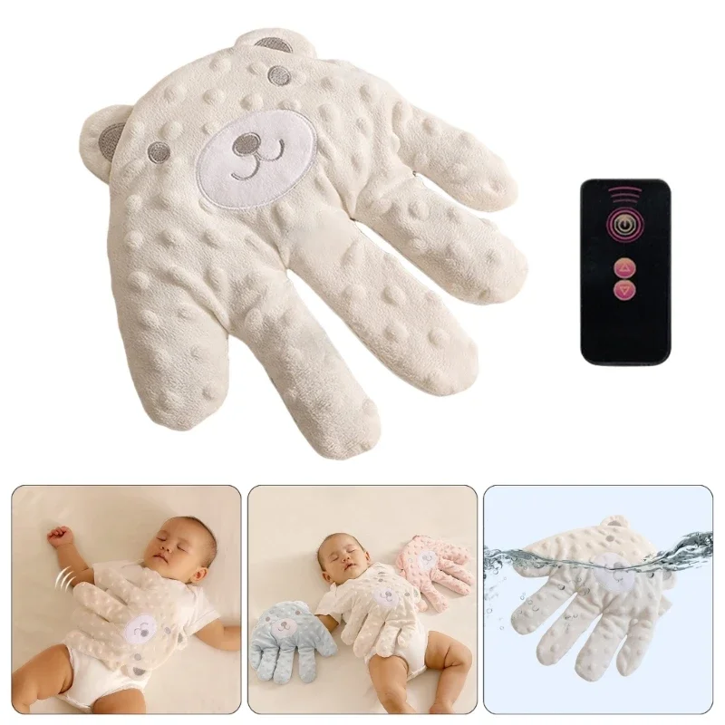 Cartoon Bear Baby Sleep Aid Newborn Soothing Pillow Comforting Hand Detachable with Remote for Comfortable Newborns Sleeping