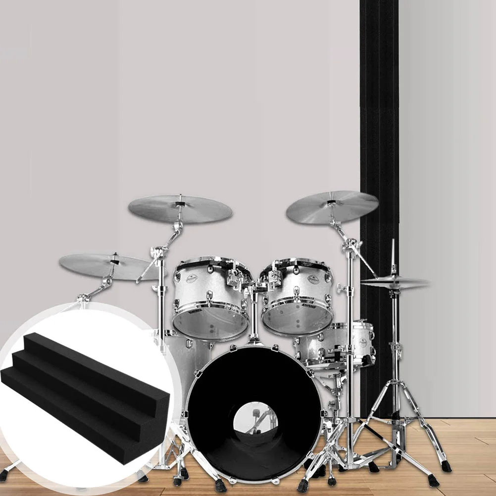 

Sound Absorbing Black Corner Bass Trap Acoustic Tile for Studio Recording Control Room Noise Reduction Panel Corner Bass Trap