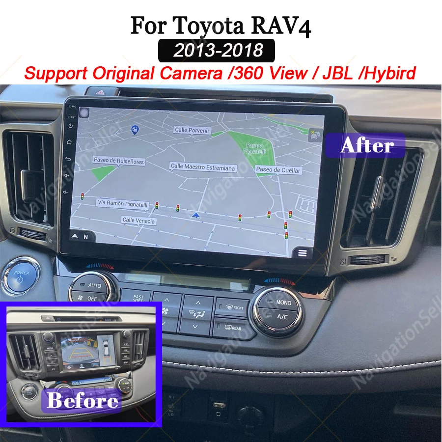

Android Auto Carplay For Toyota RAV4 Rav 4 2013 2014 2015 2016 2017 2018 Car Radio Multimedia GPS Player Stereo WIFI BT DSP DAB