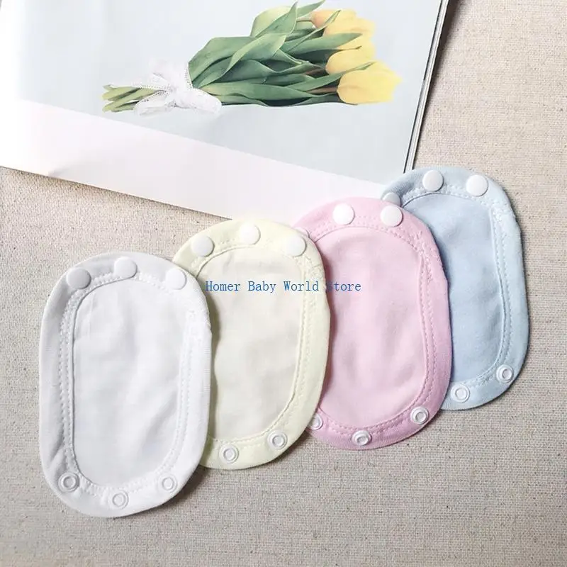 B2QD Pack of 4pcs Reusable Diaper Extension Panel Feature Easy Installation Plastic Secure Fit Soft Cotton Design