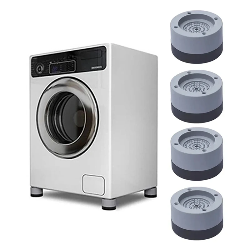 

4Pcs Universal Anti Vibration Pads Washing Machine Rubber Feet Mat Anti-vibration Pad Noise-reducing Furniture Lifting Foot Base