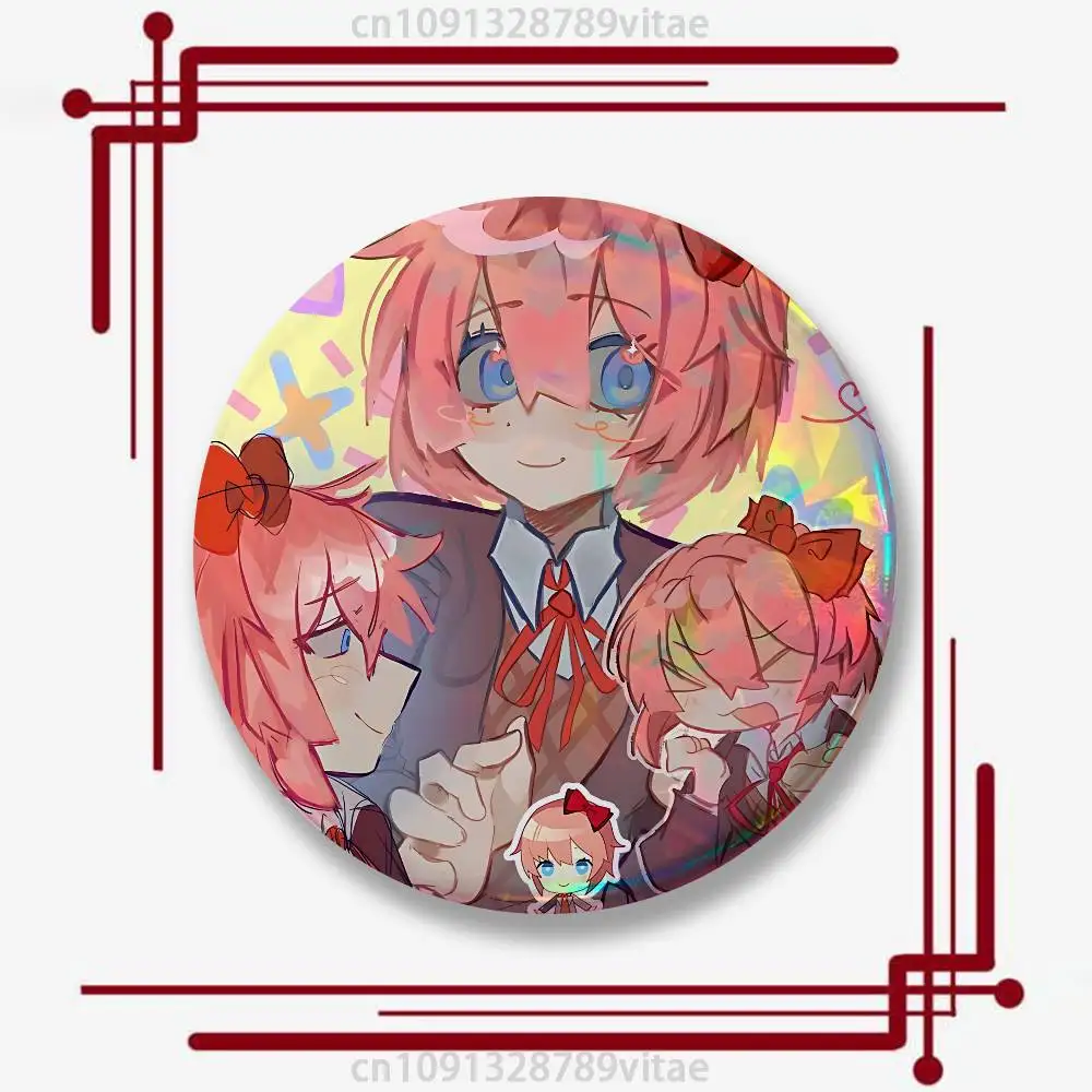Niedliche S-Sayoris-S DDLC 25mm 75mm 44mm 58mm 32m Münzabzeichen, personalisierte handgefertigte runde Broschen, Anstecknadeln, Accessoires – Detail 14