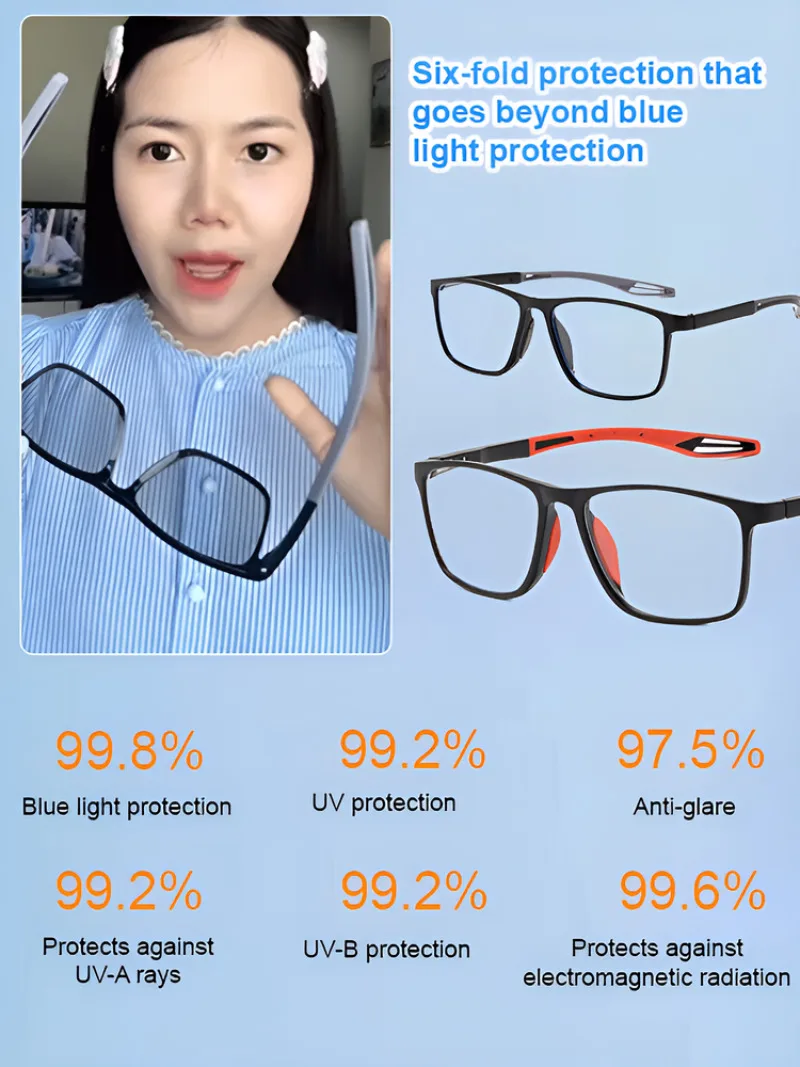 نظارات قراءة خفيفة للغاية رياضية عصرية، نظارات كبار السن عالية الدقة تحجب الضوء الأزرق، حماية مريحة للجنسين للعين، للاستخدام اليومي