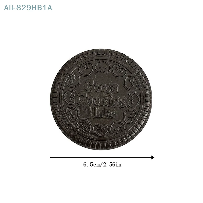 Espejo de maquillaje con diseño de Chocolate Oreo para mujer, 1 piezas, herramienta de maquillaje plegable con forma de galleta de Chocolate, 1 Juego de Peine