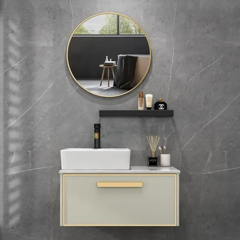 Modern Space Saving Bathroom Cabinet Makeup Jewelry Dresser Storage Cabinet Organizer Vanity Washbasin Sink Toilet Furniture