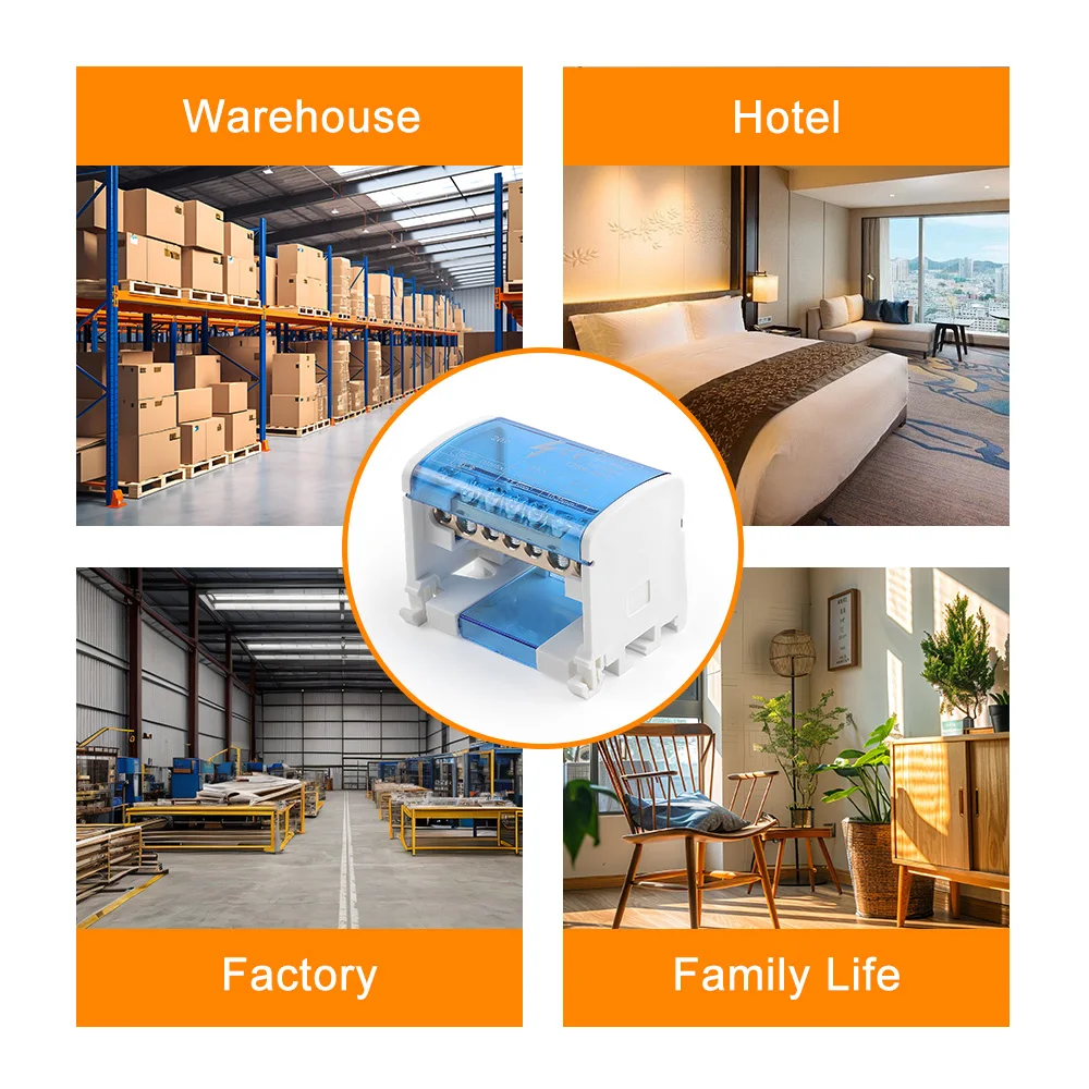 DIY GO Din Rail Terminal Block UK125A Distribution Box UKK 2 In more Out Power Universal Wire Electrical Connector Junction Box