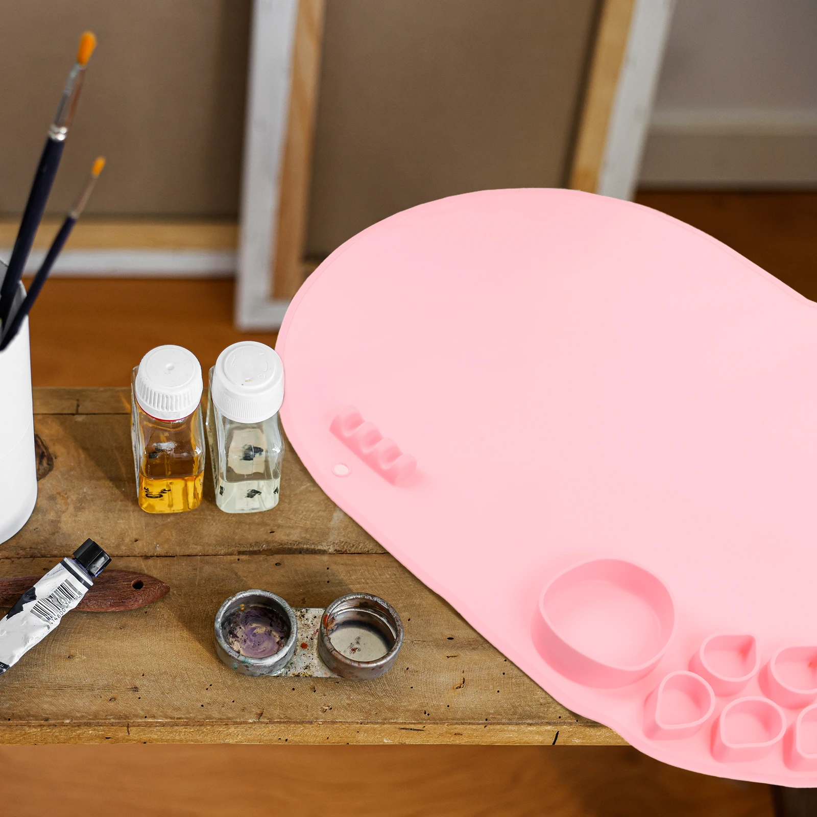 

Silicone Drawing Painting Craft Craft Silicone Artist Mat For Painting Mat Lightweight Portable Reusable Art Supplies Paintbrush