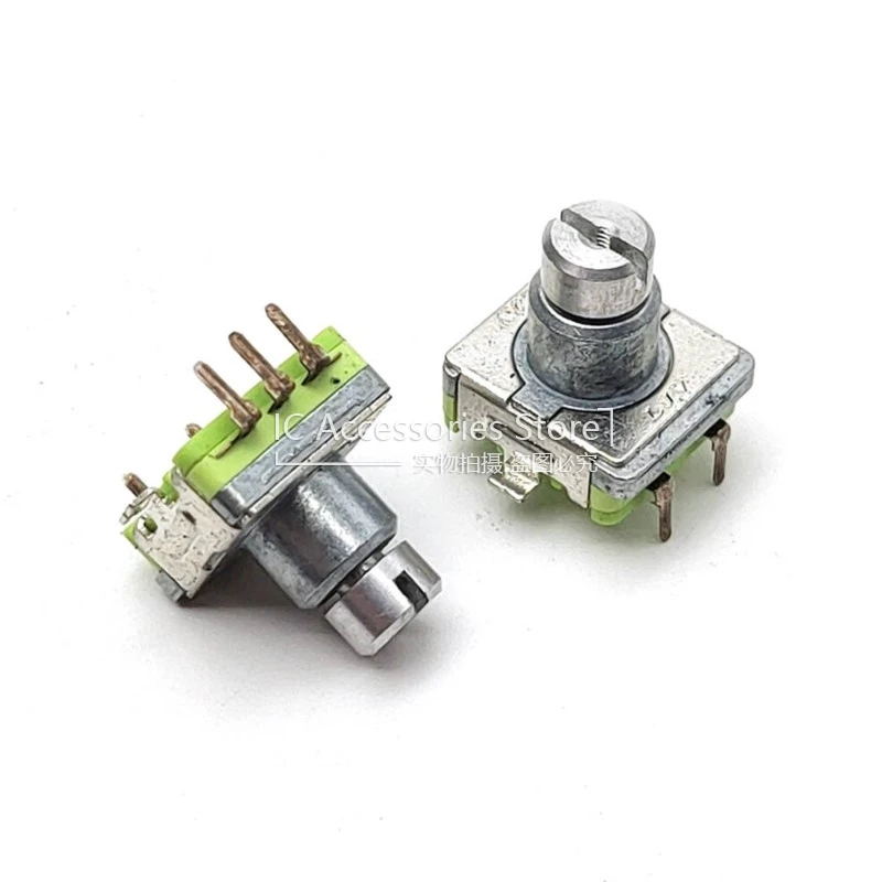 

2 шт. EC11S поворотный энкодер с переключателем левый и правый контактный переключатель сброса автомобильный навигационный потенциометр 5-контактный длина вала 9 мм