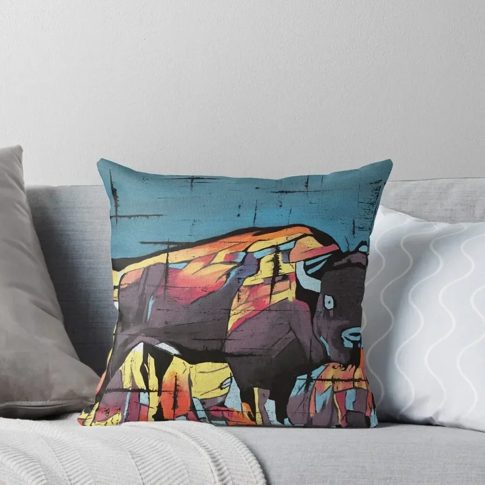 

Abstract Bison Throw Pillow Luxury Cushion Cover Custom Cushion Photo Cushions For Children Sofa Cushions Covers pillow