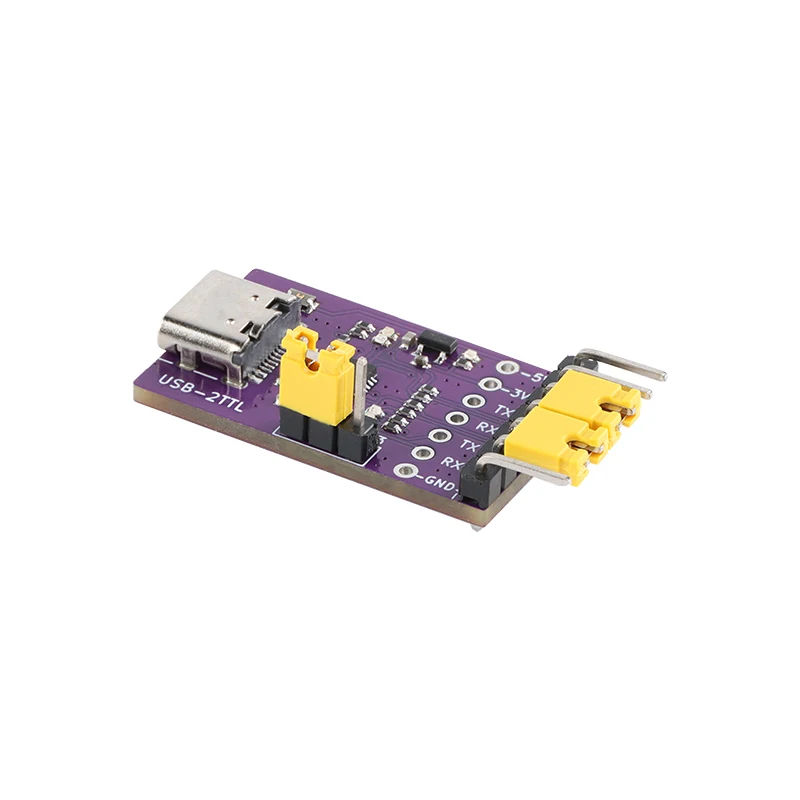 โมดูลแปลงสัญญาณ USB เป็นพอร์ต TTL แบบ 2 ช่องสัญญาณ ชนิด Type-C ความเร็วสูง 50bps-3Mbps ชิป CH342 จำนวน 10 ชิ้น/1 ชิ้น