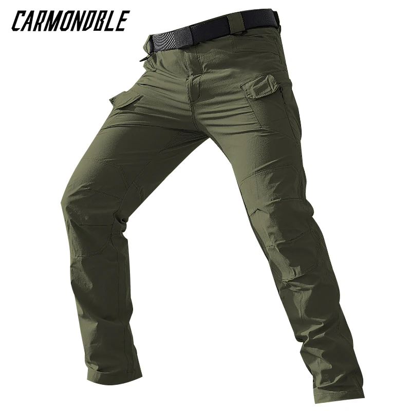 

CARMONDBLE Mountain Bike Pants Men Outdoor Cycling Trousers Motorcycles Road Bicycle Bottoms Culottes Green Pantaloni Mtb Uomo