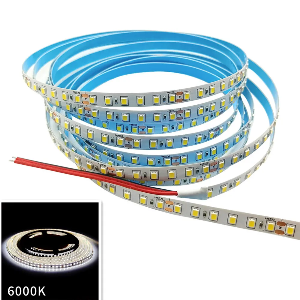 

5M 600LEDs LED Strip 2835 DC12V 24V 120LEDs/M Home Cold White Warm White Natural White Flexible And Cuttable Soft Lamp Bar