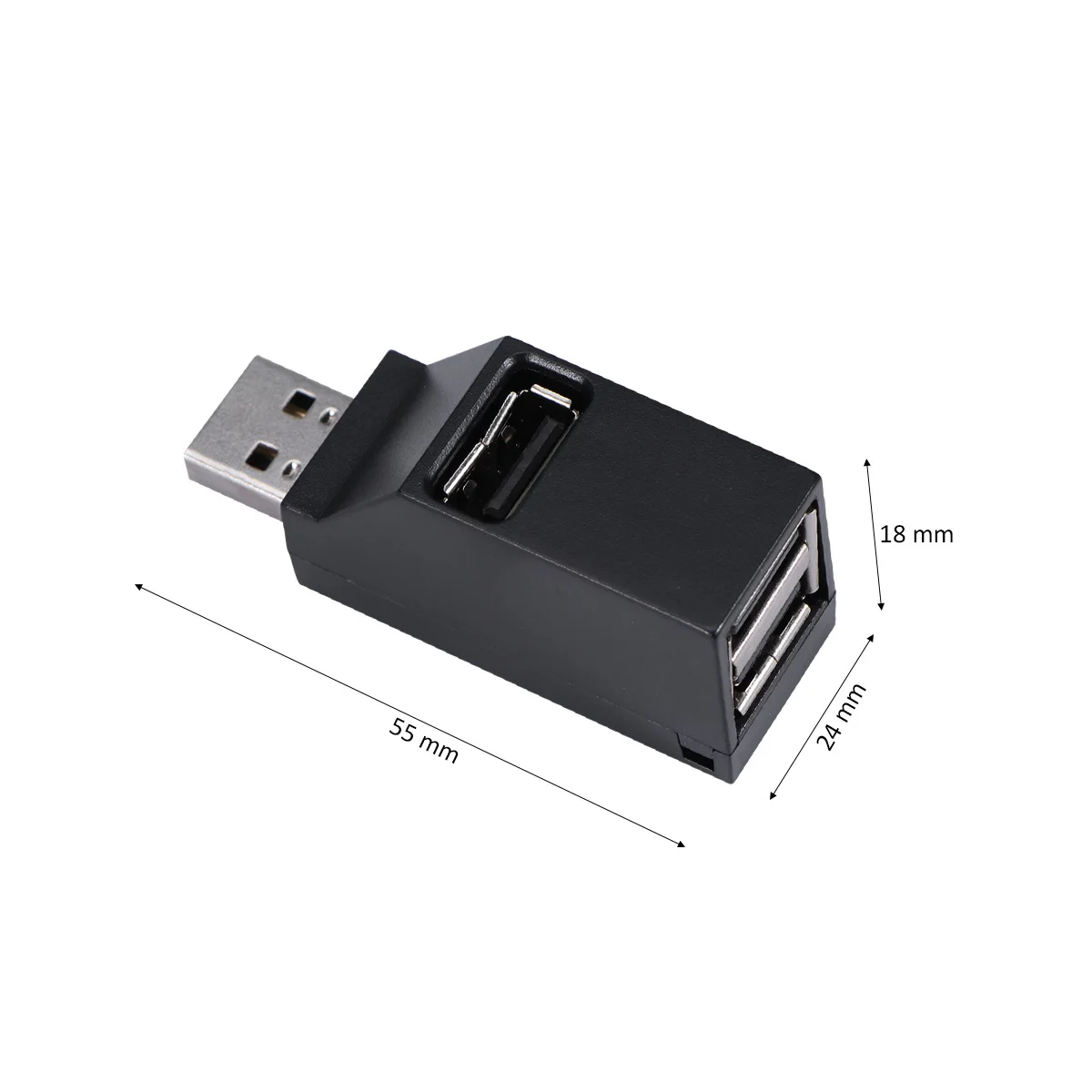 

3-Port Usb 2.0 Hub Adapter Mini Usb Hub Multi Port Splitter For Pc Laptop Hard Drives Digital Keyboard