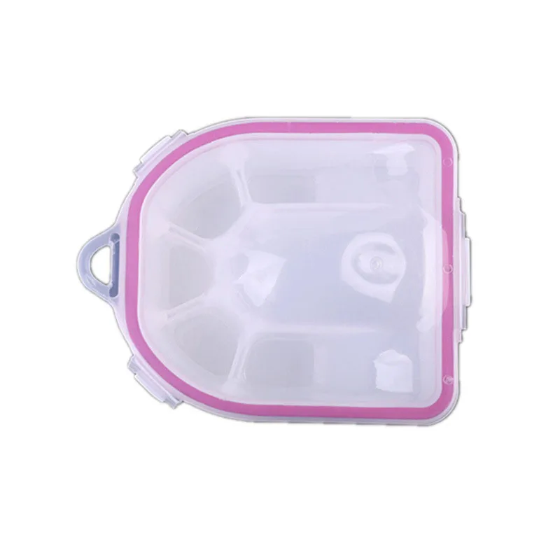 Removedor de esmalte de uñas, tazón de remojo extraíble de plástico PP, tazón de mano de espuma duradera con cubierta, herramientas de tratamiento de Arte de salud