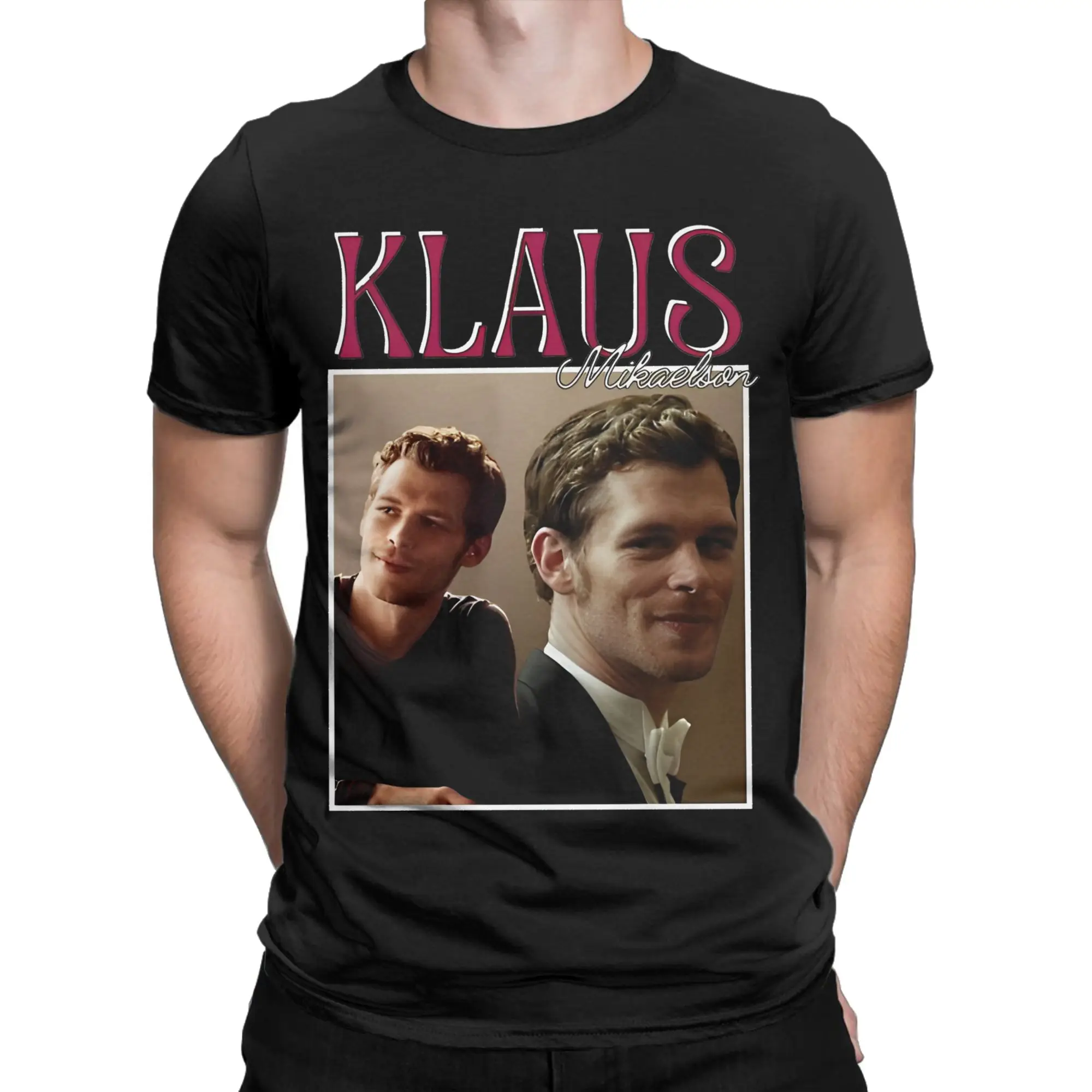 The Vampire Diaries Damon Salvatore T Shirt for Men Women Pure Cotton Vintage T-Shirt Crewneck  Tees Short Sleeve Tops Classic