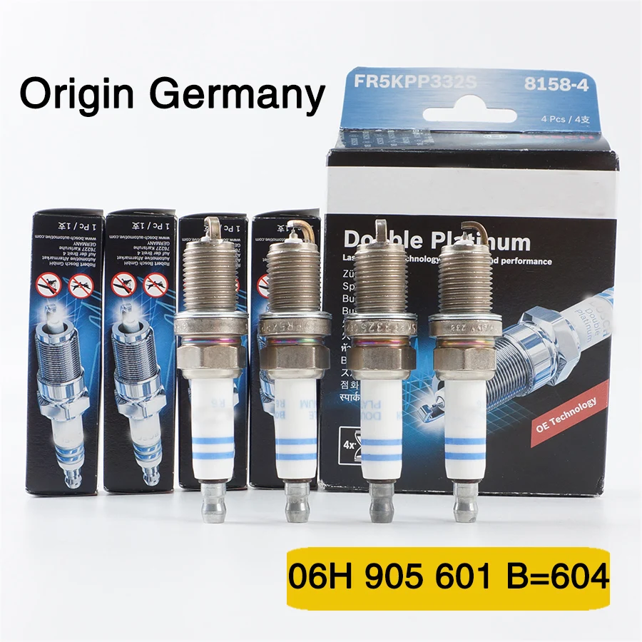 4Pcs Germany OE 06H905601B EA888 1.8T 2.0T Passat CC Spark Plug 06H905604 Tiguan Golf GTI MK6 EOS Scirocco Mars plug 06H905611