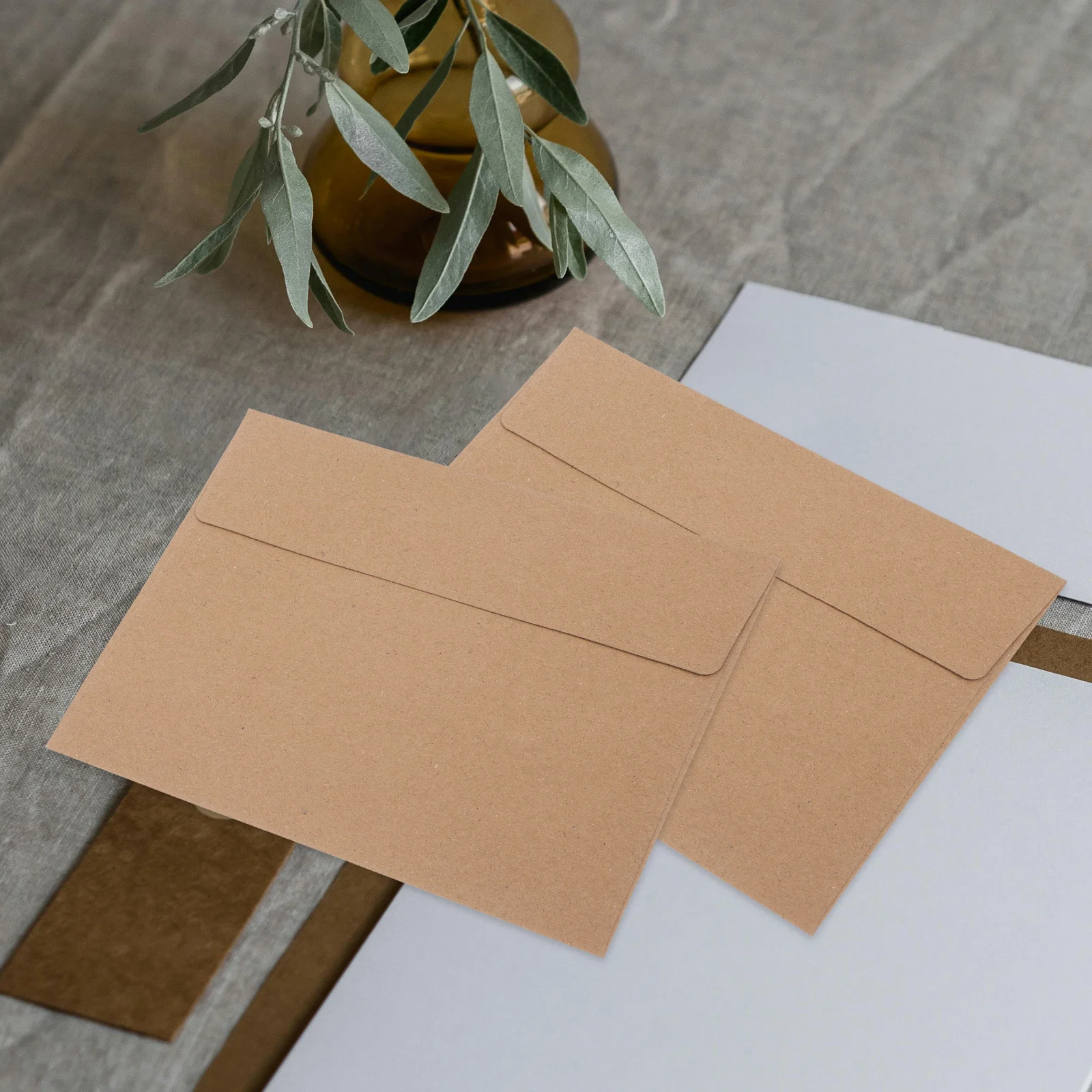 50Pcs Invitation Envelopes Self Adhesive Blank Wedding Greeting Card Envelopes Letter Size Portable Simple Style