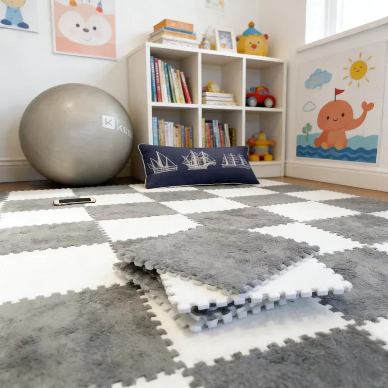 

EVA Soft Plush Children's Mat Foam Puzzle Long Hair Carpet Shaggy Area Rug for Living Room Kids Bedroom Home Decoration Supplies