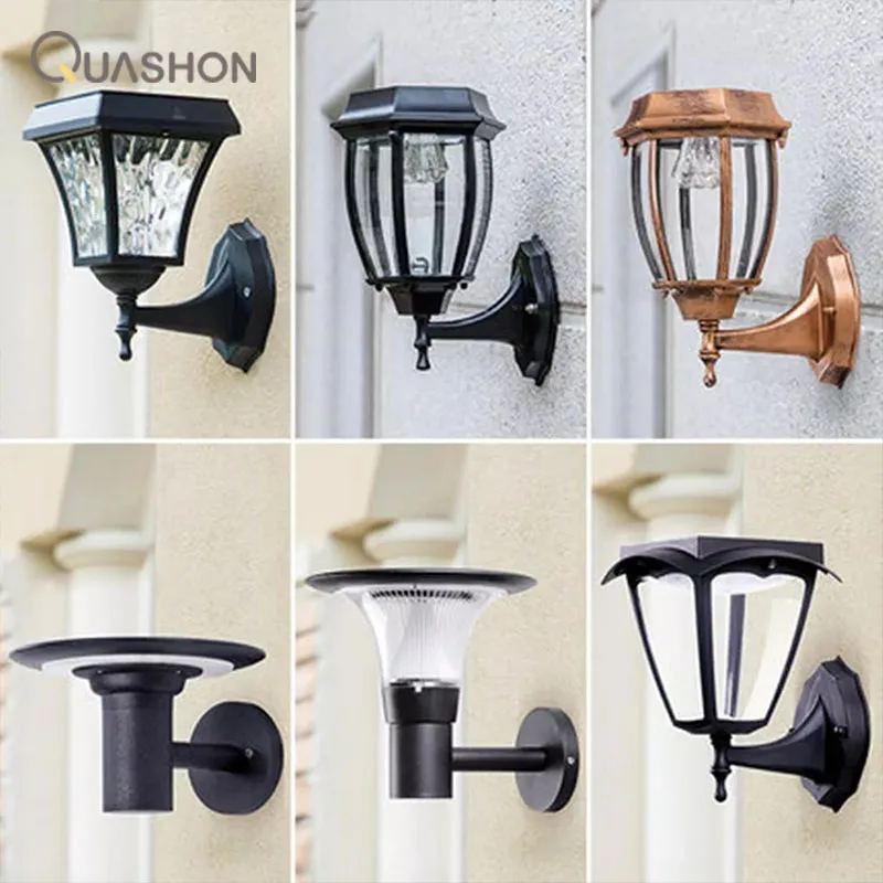 Solar Garden Decoration Outdoor LED Wall Light Street Outdoor Solar Panel Waterproof Sunlight Wall Lamps Solar Spotlights