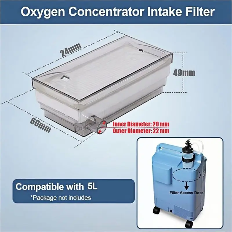 A76G 3 Pack Oxygen Concentrator Intake Filter Replacement for EverFlo 5L, O2 Generator Machine Accessories