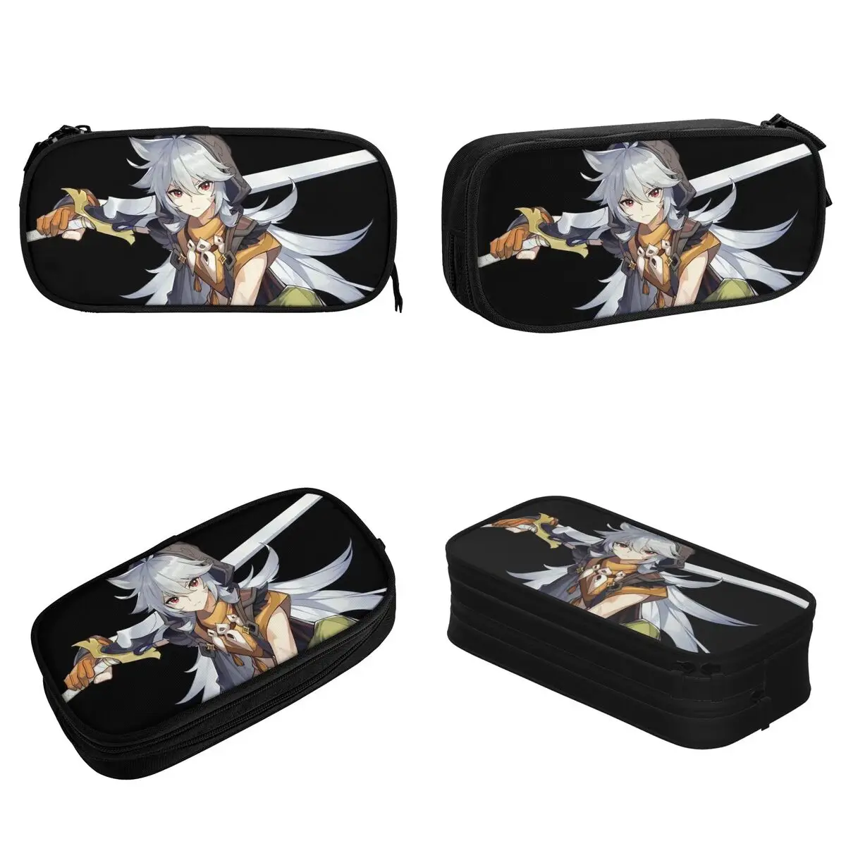 Razor Pencil Case Fashion Genshin Impact Anime Pen Holder Bag for Student Large Storage Office Zipper Pencilcases