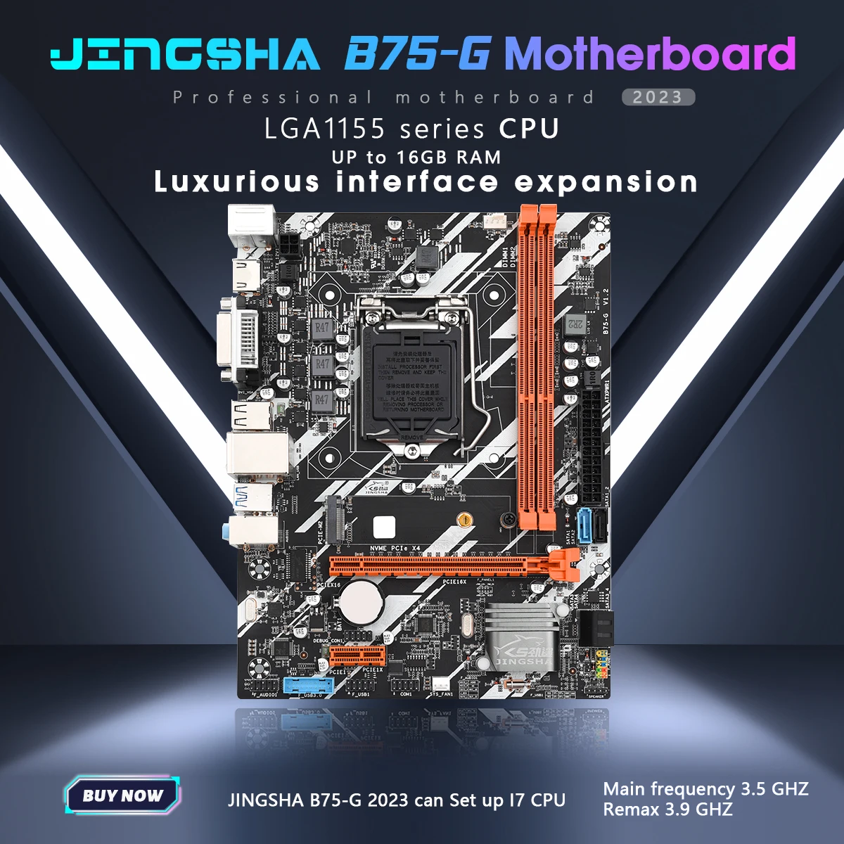 

Материнская плата JINGSHA B75 B75-G LGA1155, двухканальная десктопная материнская плата с поддержкой DDR3 PC RAM VGA HD DVI Gigabit Ethernet PC Mobo