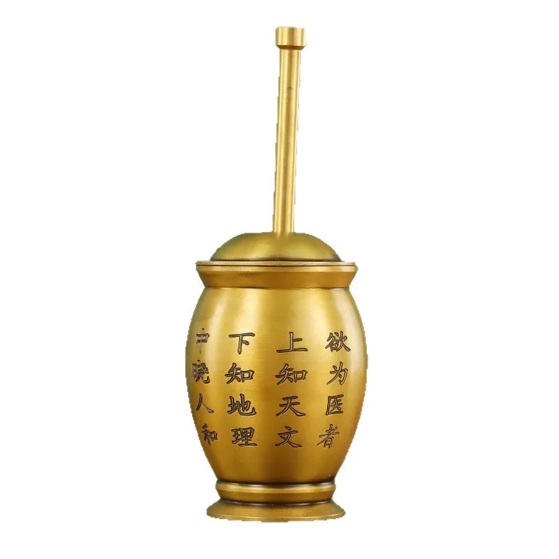 Brass pounding jar Li Shizhen Hua Tuo Copper solid pounding jar wholesale Household goods Crafts