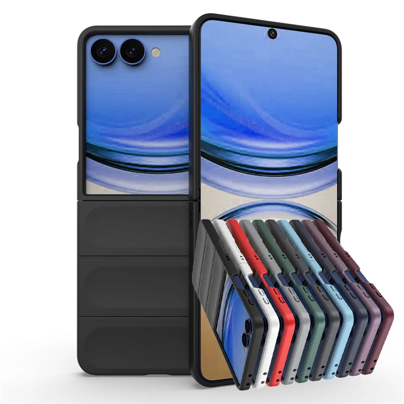 For Samsung Galaxy Z Flip8 Cover For Samsung Galaxy Z Flip 8 7 6 5 Flip7 Flip8 Case Shockproof Rubber Silicone Protective Bumper